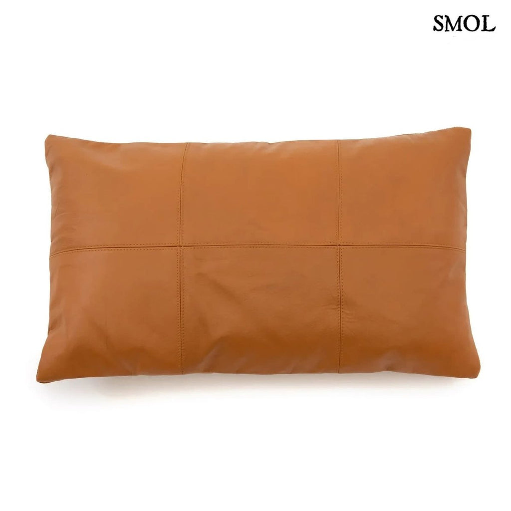 Bőr Díszpárnahuzat, 30x50 - fehér háttérrel