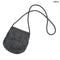 Leather shoulder bag - Hand woven, black | SLING