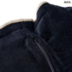 Díszpárnahuzat Nordic, 50x50 cm, lenvászon és bársony, natúr fekete csíkos cipzárral