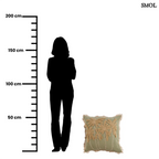 Díszpárnahuzat trópusi pálmafás hímzéssel, erdő zöld színben méretarányosan