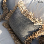 Díszpárnahuzat Raffiával, 30x50 cm | BONITA - SMOL