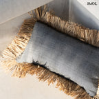 Díszpárnahuzat Raffiával, 30x50 cm | BONITA - SMOL