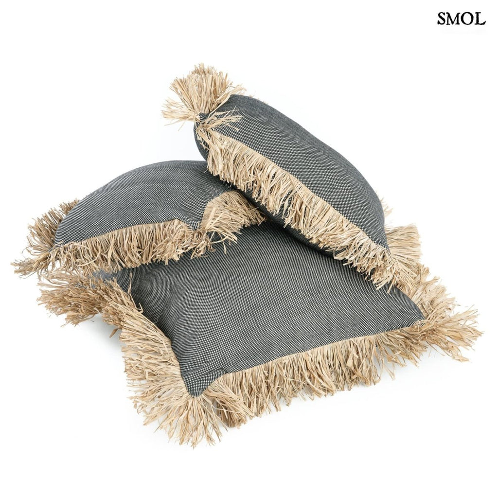 Díszpárnahuzat Raffiával, 30x50 cm | BONITA - SMOL