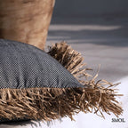 Díszpárnahuzat Raffiával, 40x40 | BONITA - SMOL