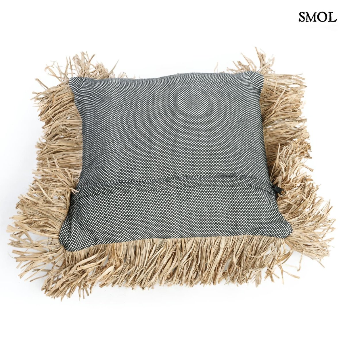 Díszpárnahuzat Raffiával, 40x40 | BONITA - SMOL