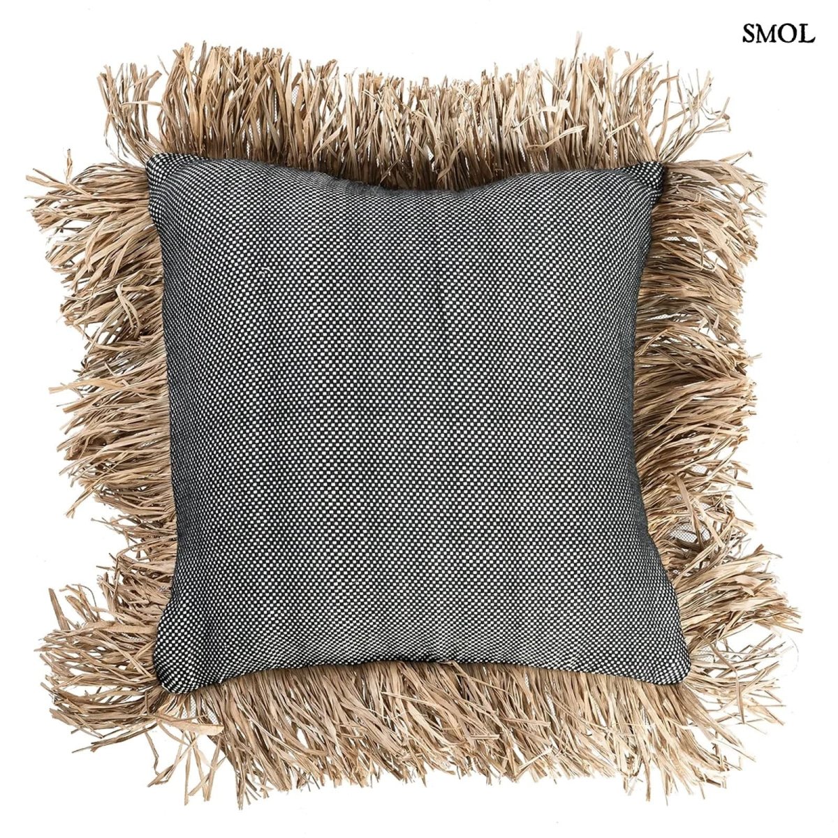 Díszpárnahuzat Raffiával, 40x40 | BONITA - SMOL