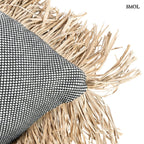 Díszpárnahuzat Raffiával, 40x40 | BONITA - SMOL