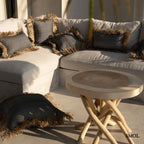 Díszpárnahuzat Raffiával, 40x40 | BONITA - SMOL