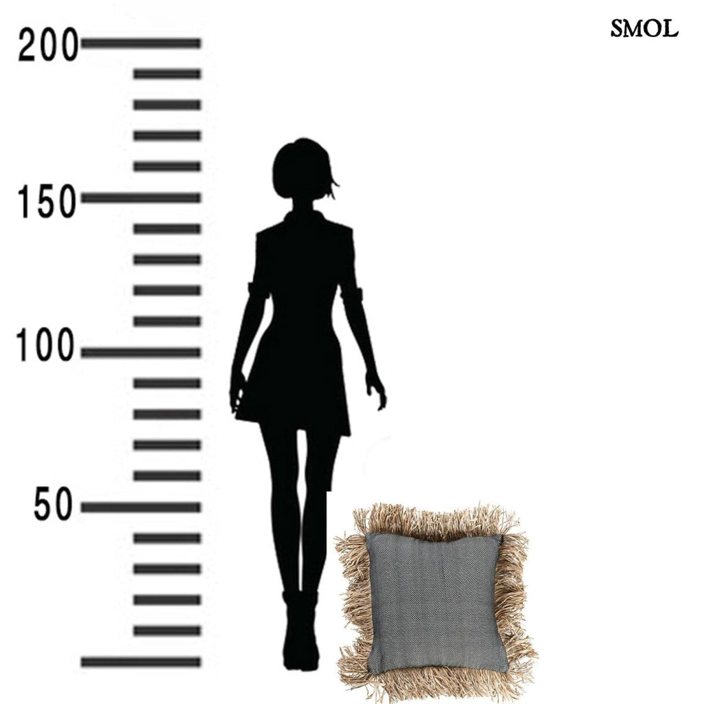 Díszpárnahuzat Raffiával, 40x40 | BONITA - SMOL