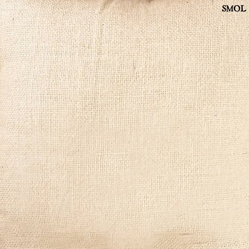 Natúr színű juta és raffia díszpárnahuzat textúra nagyítva