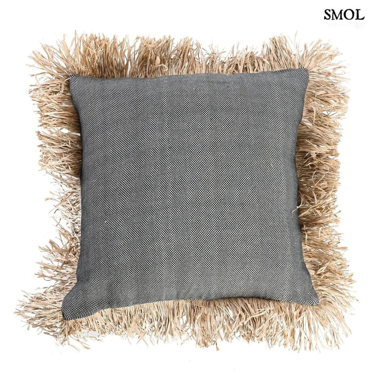 Díszpárnahuzat Raffiával, 60x60 | BONITA - SMOL