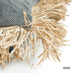 Díszpárnahuzat Raffiával, 60x60 | BONITA - SMOL