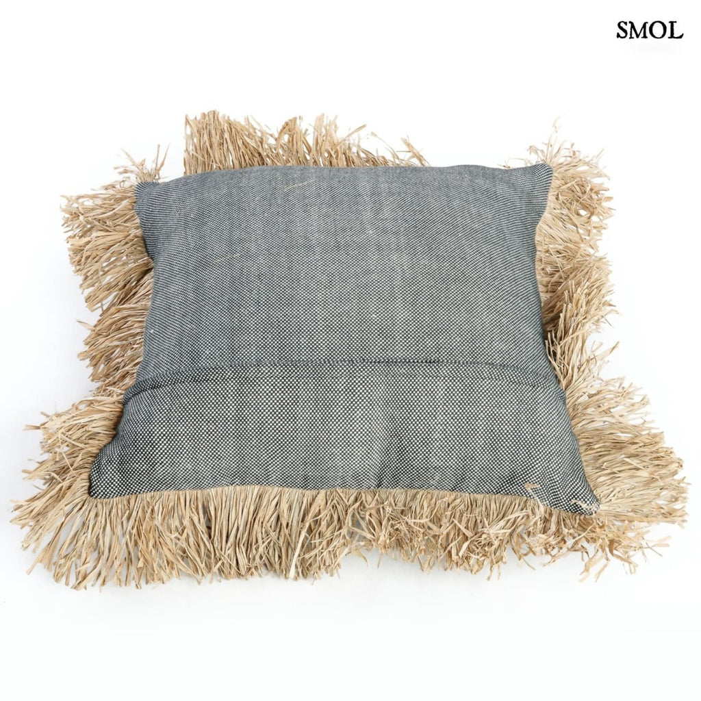 Díszpárnahuzat Raffiával, 60x60 | BONITA - SMOL