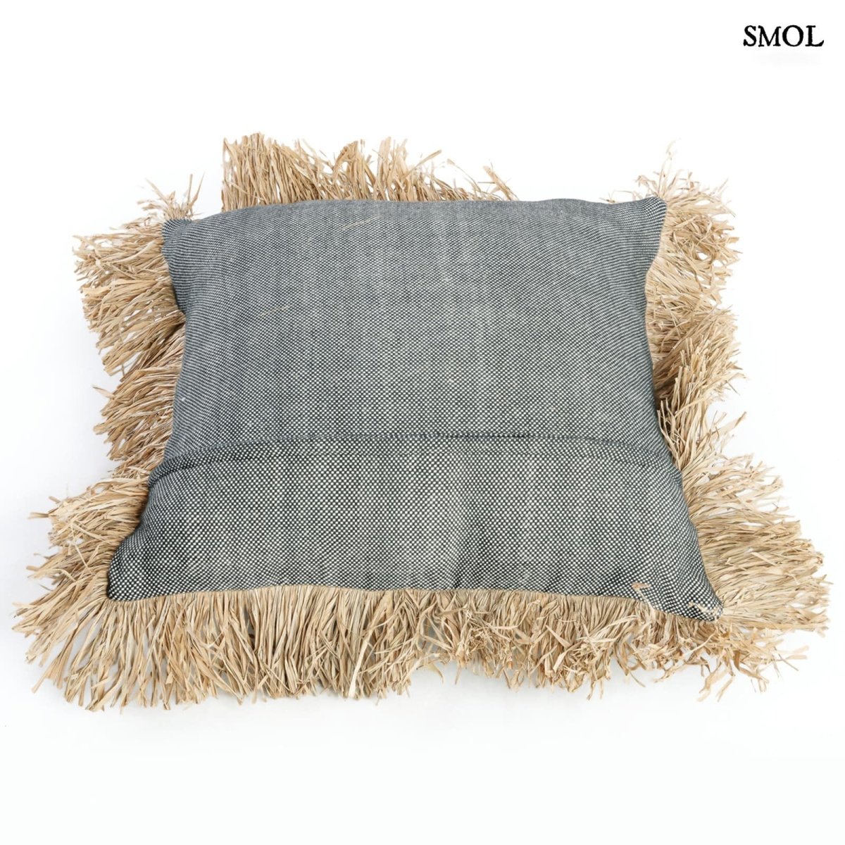 Díszpárnahuzat Raffiával, 60x60 | BONITA - SMOL