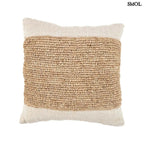 Díszpárnahuzat Raffiával | RAFFIA STAMP - SMOL