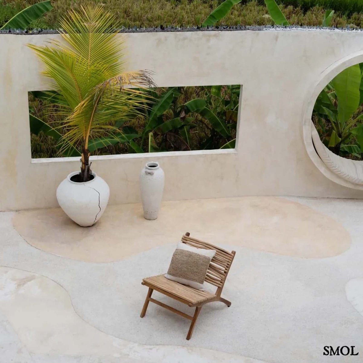 Díszpárnahuzat Raffiával | RAFFIA STAMP - SMOL