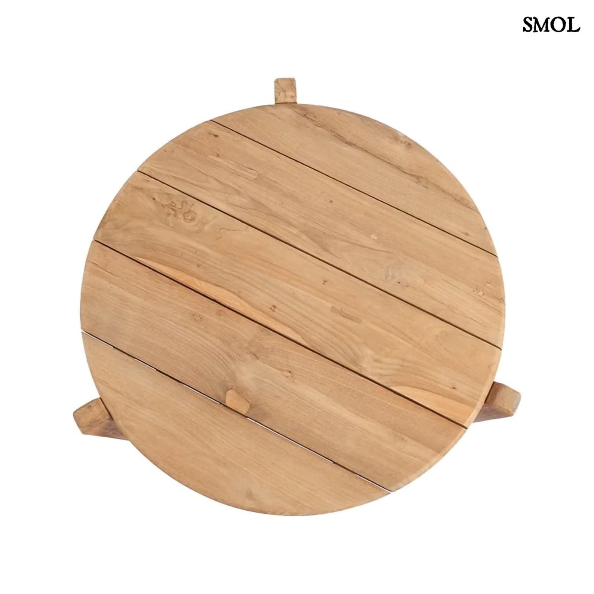 Dohányzóasztal - bel - és kültéri, teakfa, ⌀50 cm | SESEH - SMOL