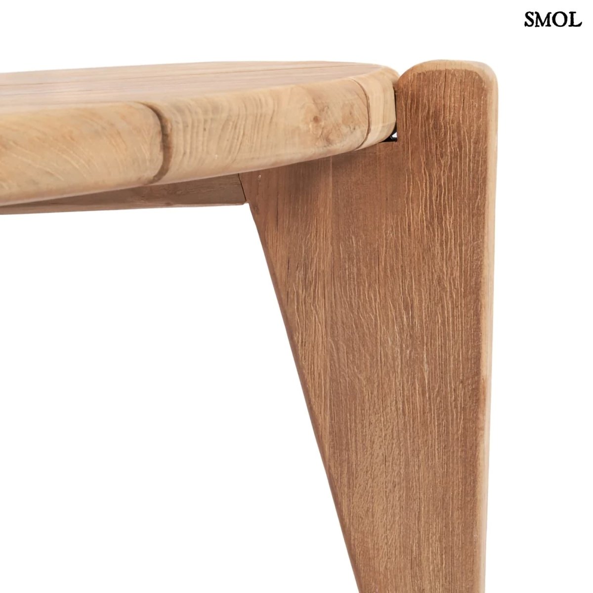 Dohányzóasztal - bel - és kültéri, teakfa, ⌀50 cm | SESEH - SMOL