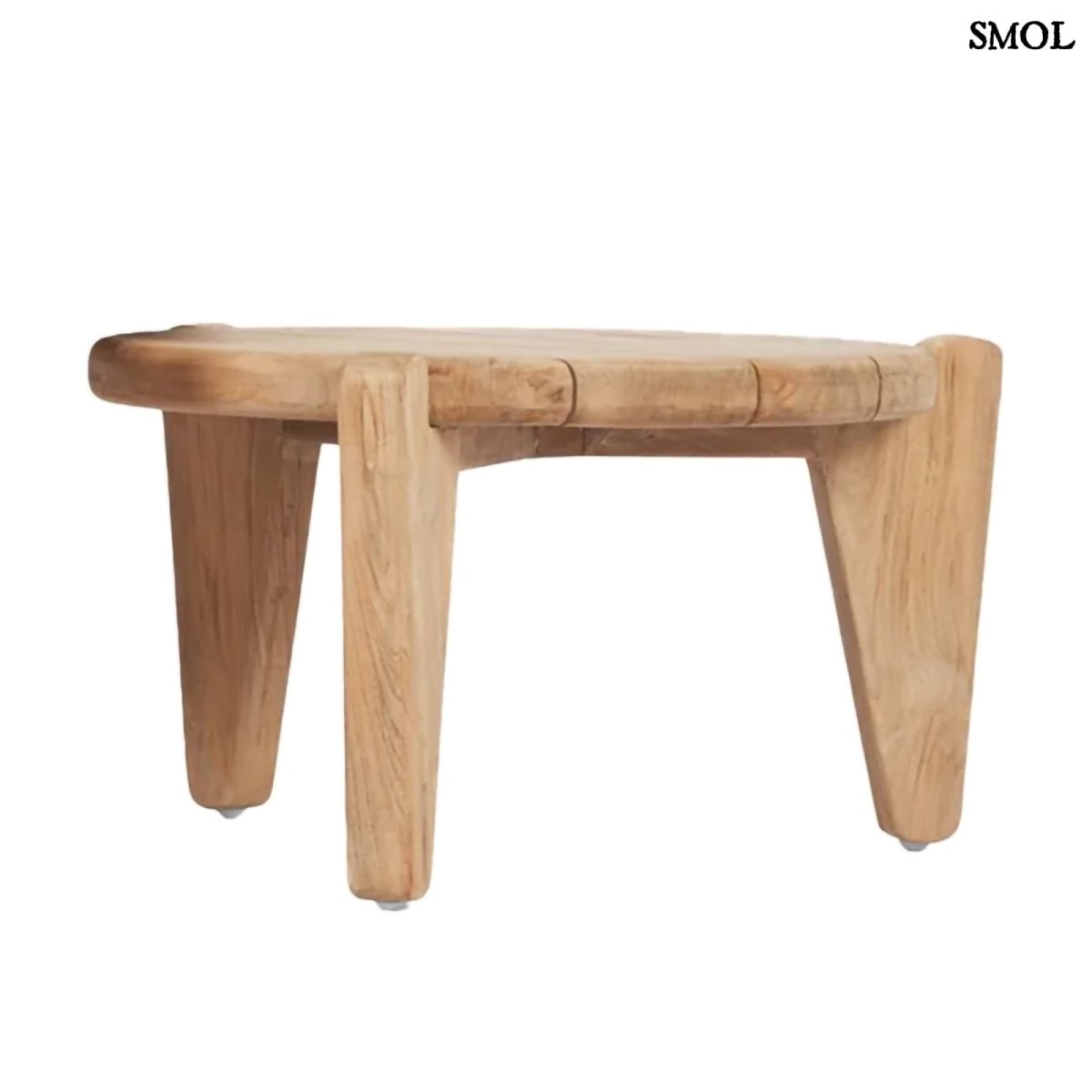 Dohányzóasztal - bel - és kültéri, teakfa, ⌀50 cm | SESEH - SMOL