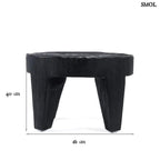 Dohányzóasztal - fekete, fa | MADERO | SMOL - méretekkel