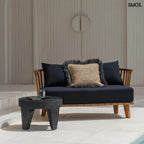 Dohányzóasztal - fekete, fa | MADERO | SMOL - kanapéval