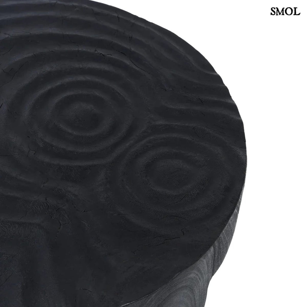 Dohányzóasztal - fekete, fa | MADERO | SMOL - asztallap nagyítva