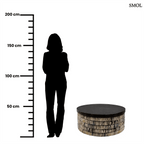 Dohányzóasztal - kerek, banánlevél, fekete | MAGANI