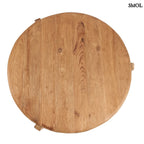 Dohányzóasztal - nagyméretű, teakfa, ⌀80 cm | WABI SABI - SMOL