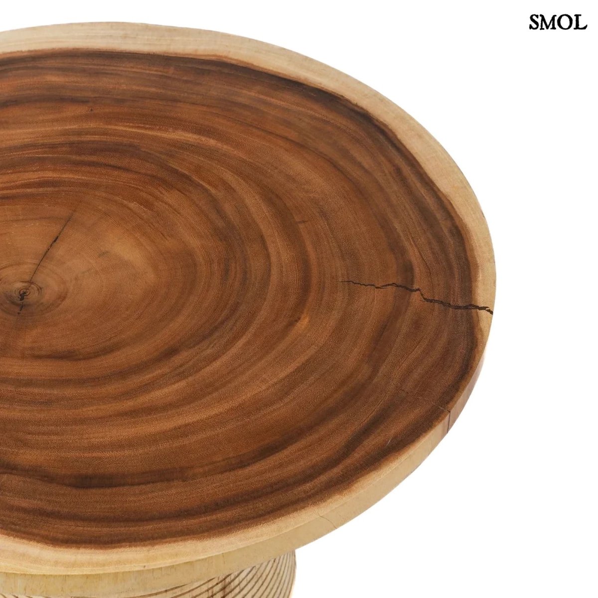 Dohányzóasztal - természetes fa, natúr | MATATA | SMOL - asztallap nyagyítva