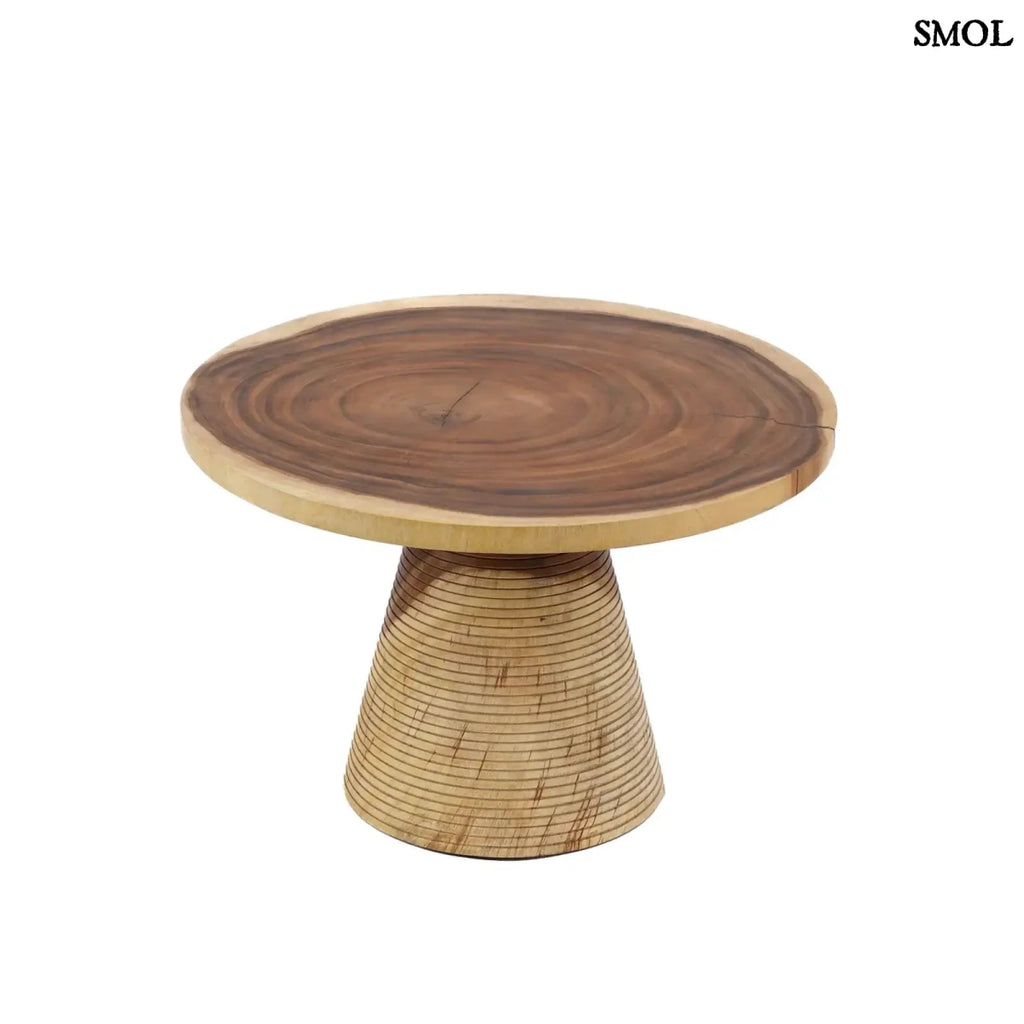 Dohányzóasztal - természetes fa, natúr | MATATA | SMOL - ferdén