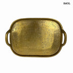 smol.hu -GILT, arany tálca, fogóval, 38 cm fölülről