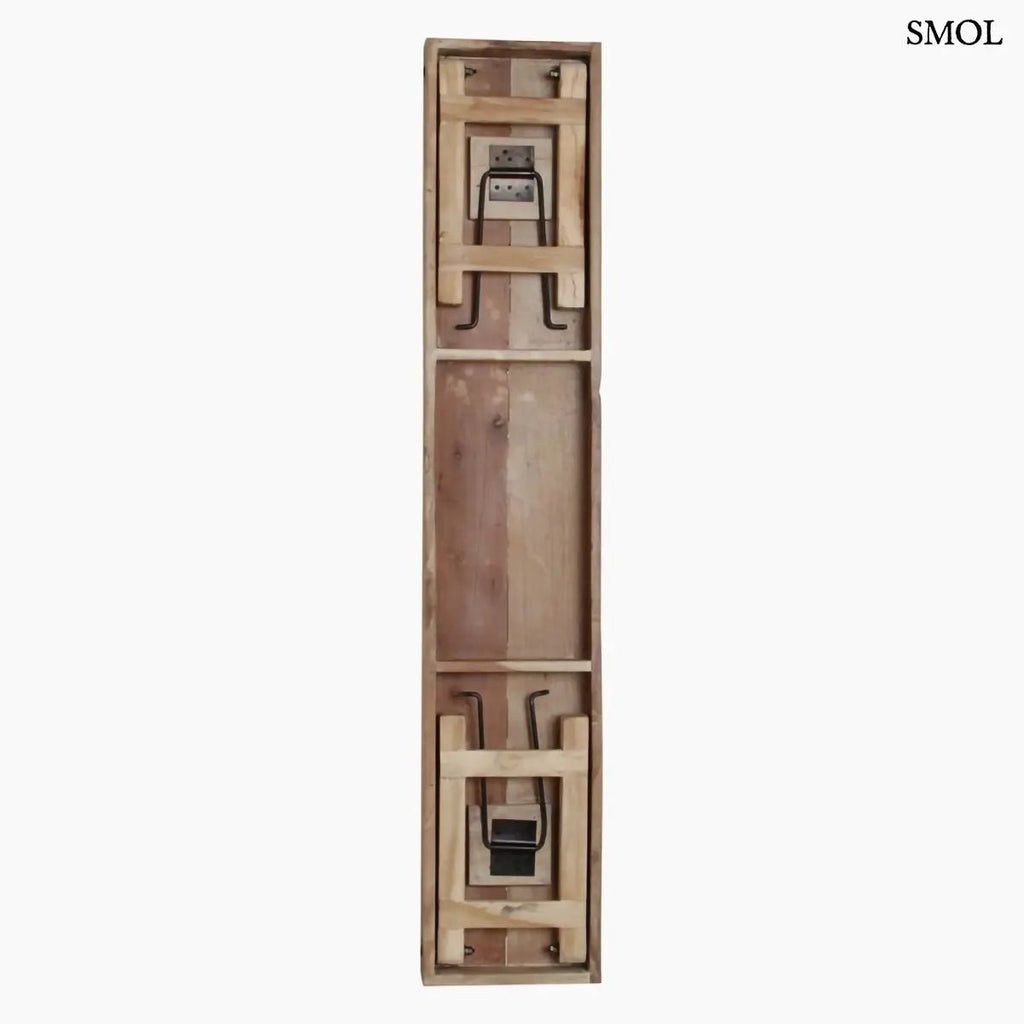 Összecsukható étkezőpad vintage stílusban, tömör fából, stabil és otthonos, beltéri vagy terasz használatra, alulról