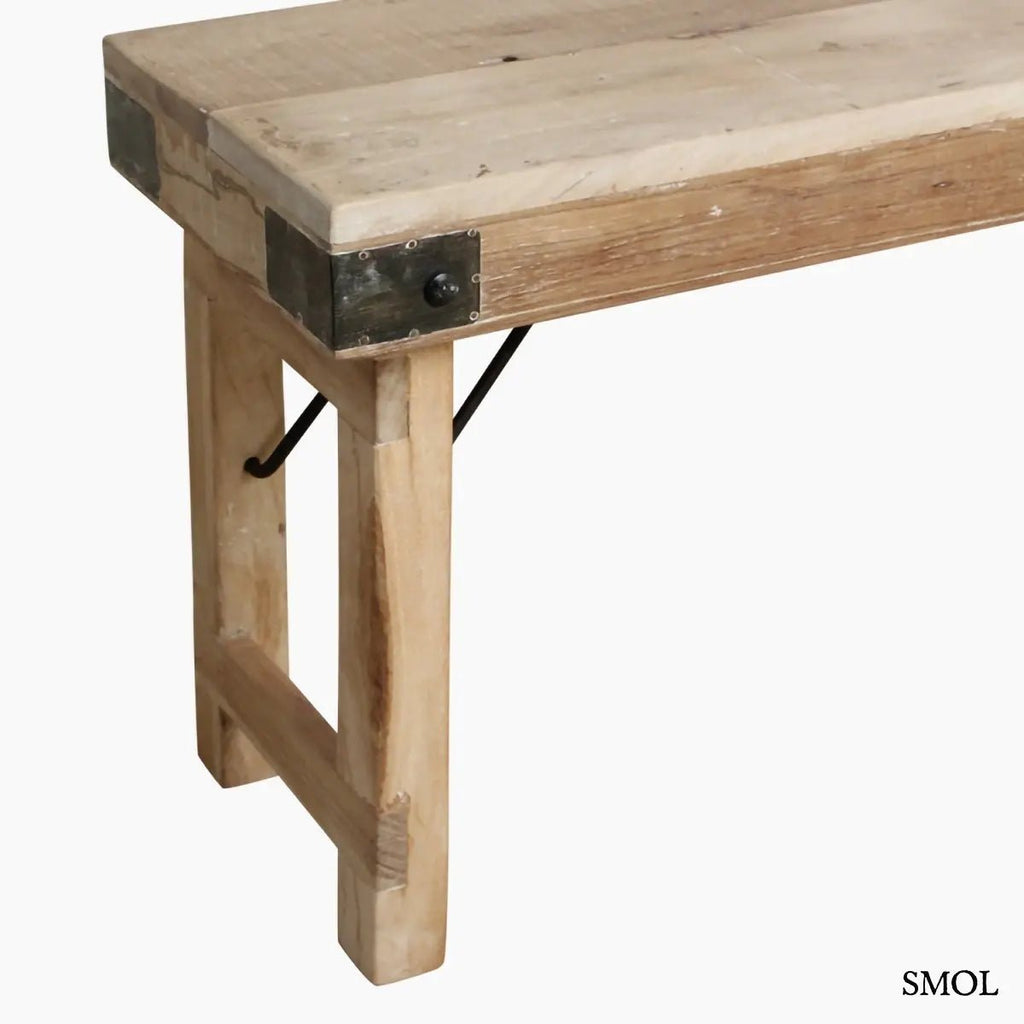 Összecsukható étkezőpad vintage stílusban, tömör fából, stabil és otthonos, beltéri vagy terasz használatra, sarok nagyítva