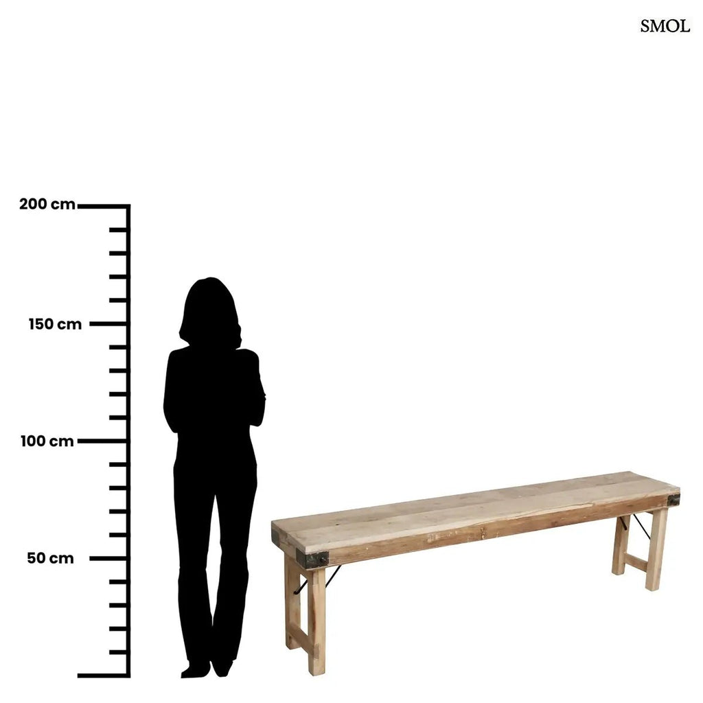 Összecsukható étkezőpad vintage stílusban, tömör fából, stabil és otthonos, beltéri vagy terasz használatra, méretarányosan 160 cm
