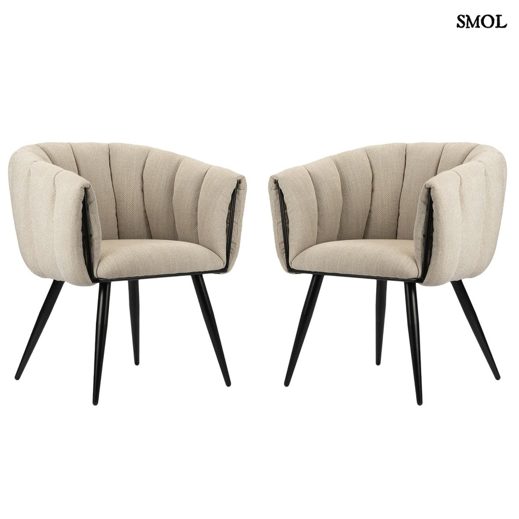 Étkezőszék szett - 2 db, kárpitozott | BREEZE BEIGE - SMOL