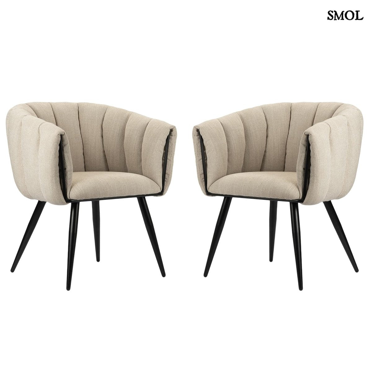 Étkezőszék szett - 2 db, kárpitozott | BREEZE BEIGE - SMOL