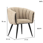 Étkezőszék szett - 2 db, kárpitozott | BREEZE LATTE - SMOL