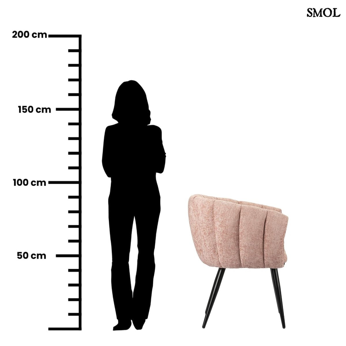 Étkezőszék szett - 2 db, kárpitozott | BREEZE PINK - SMOL