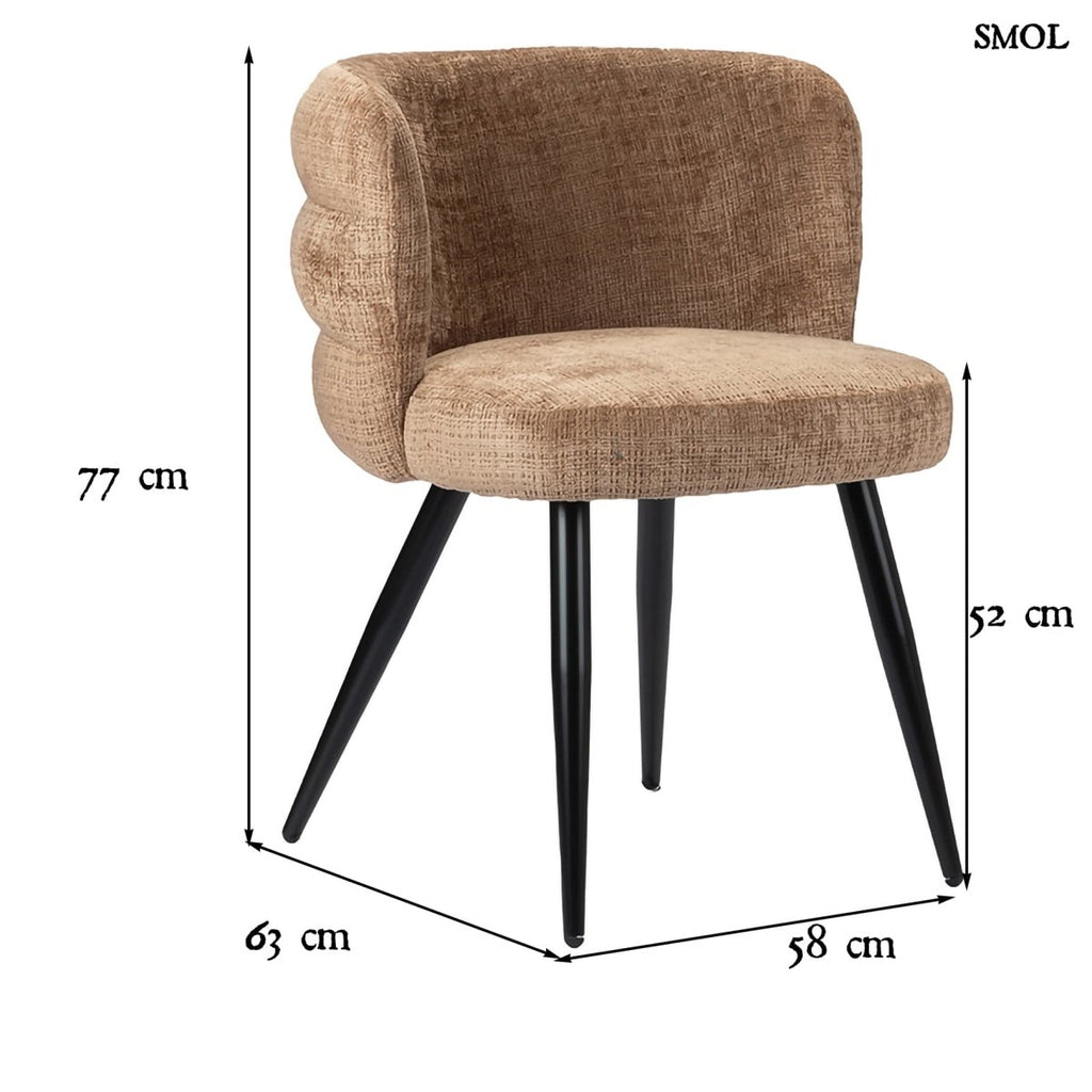 Étkezőszék szett - 2 db, kárpitozott | CLOUD CARAMEL - SMOL