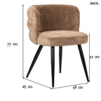 Étkezőszék szett - 2 db, kárpitozott | CLOUD CARAMEL - SMOL