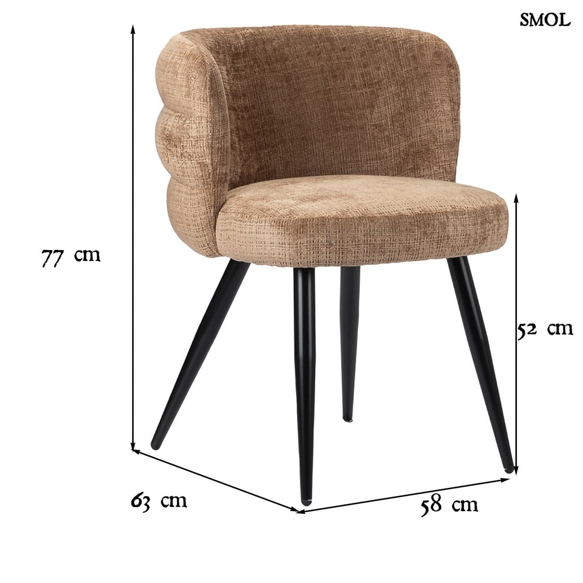 Étkezőszék szett - 2 db, kárpitozott | CLOUD CARAMEL - SMOL