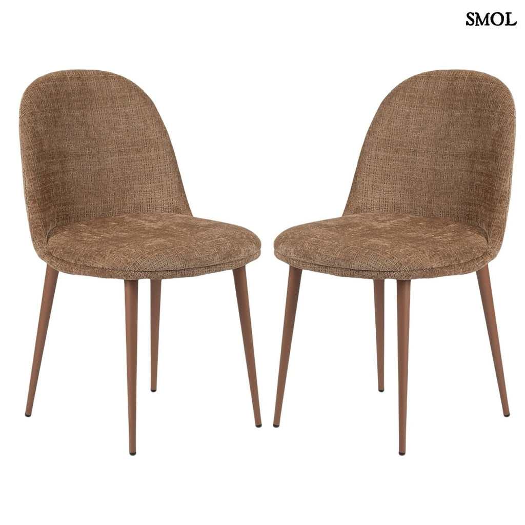 Étkezőszék szett - 2 db, kárpitozott | EGG CHAIR CARAMEL - SMOL