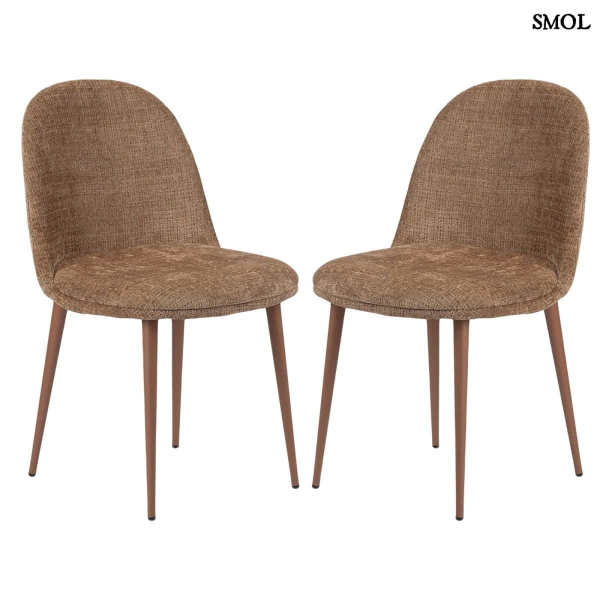 Étkezőszék szett - 2 db, kárpitozott | EGG CHAIR CARAMEL - SMOL