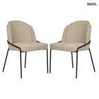 Étkezőszék szett - 2 db, kárpitozott | FJORD BEIGE - SMOL