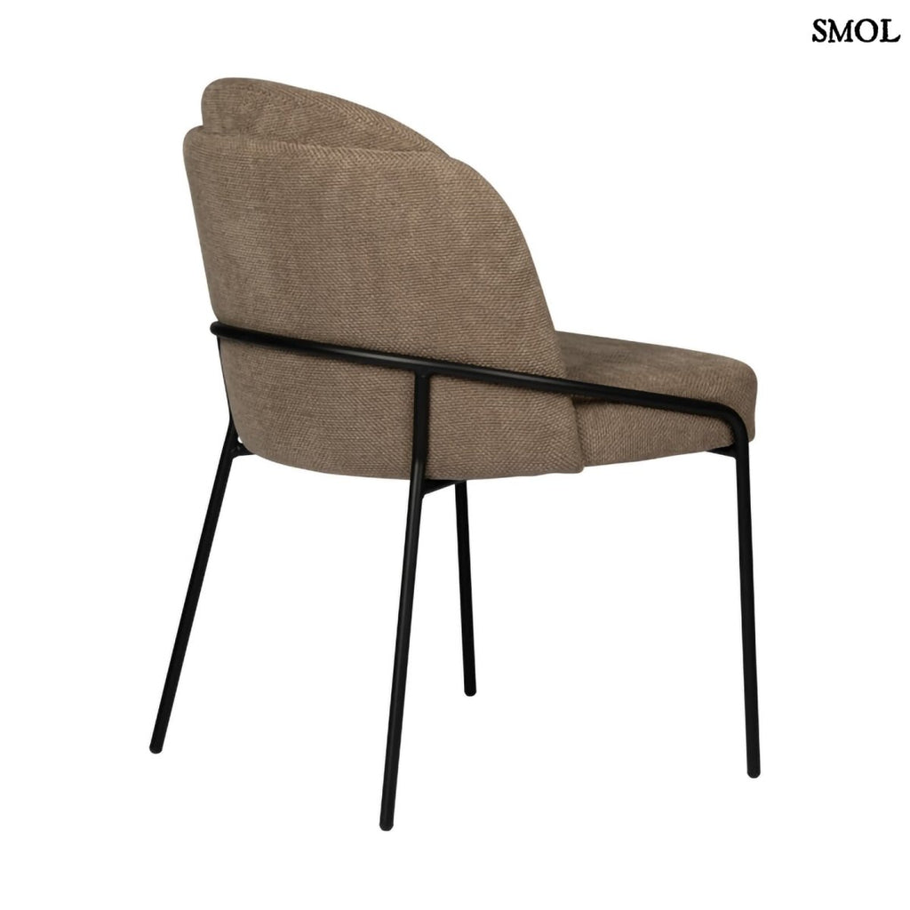 Étkezőszék szett - 2 db, kárpitozott | FJORD BROWN - SMOL