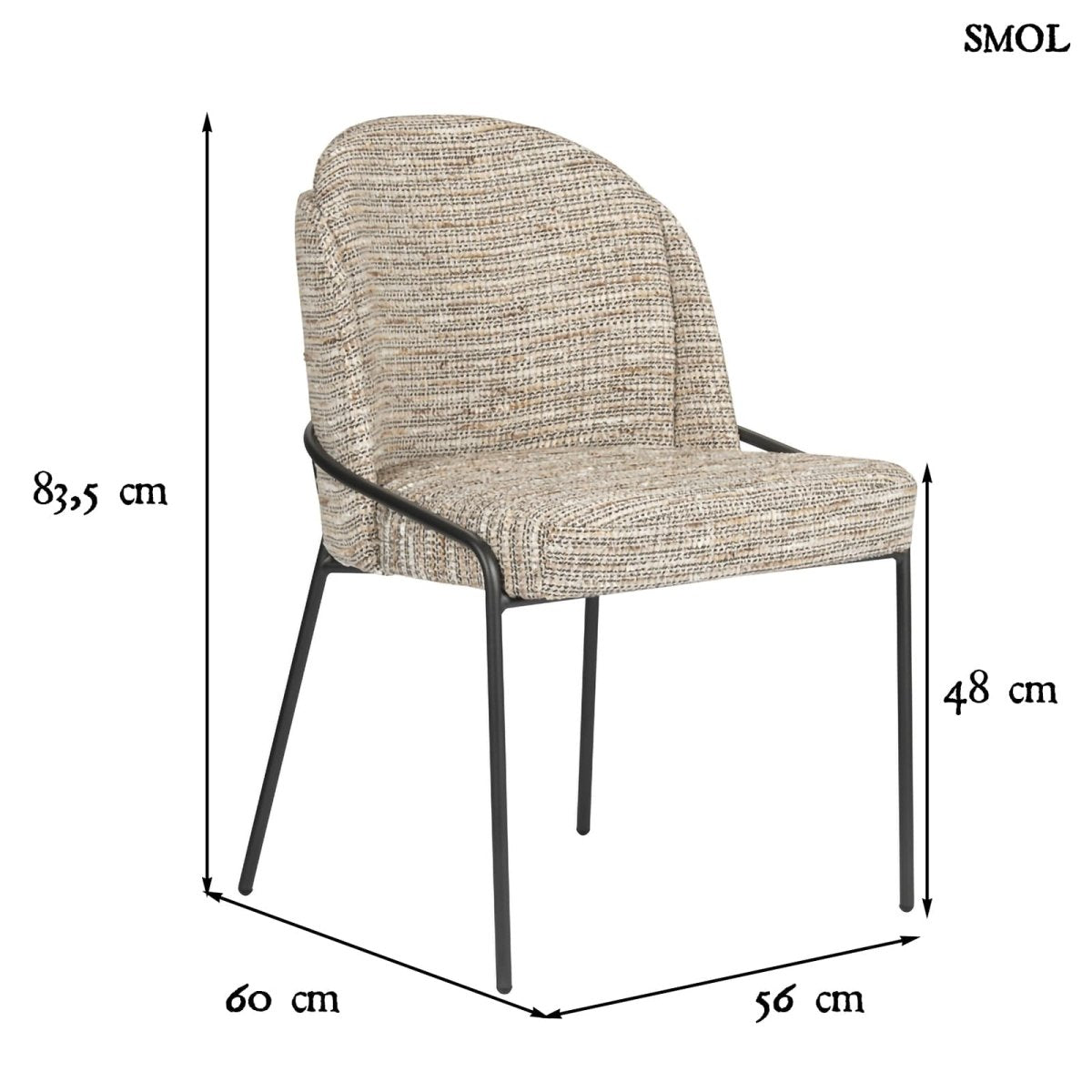 Étkezőszék szett - 2 db, kárpitozott |FJORD COCO - SMOL