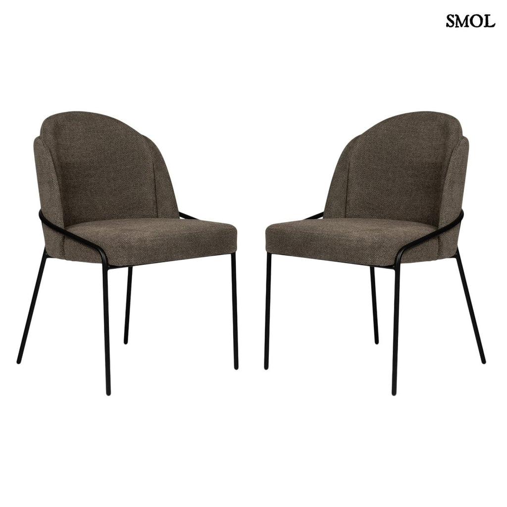 Étkezőszék szett - 2 db, kárpitozott | FJORD TAUPE - SMOL