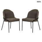 Étkezőszék szett - 2 db, kárpitozott | FJORD TAUPE - SMOL