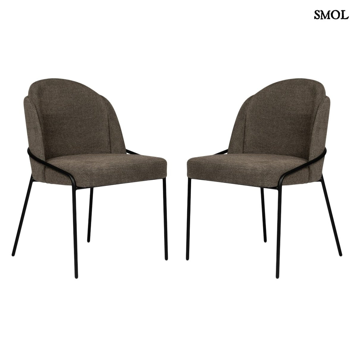 Étkezőszék szett - 2 db, kárpitozott | FJORD TAUPE - SMOL