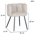 Étkezőszék szett - 2 db, kárpitozott | HIGH FIVE BEIGE - SMOL